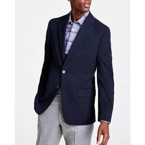 Michael Kors Navy Classic Fit Blazer 48 Long Passport Collection 4-Way Stretch